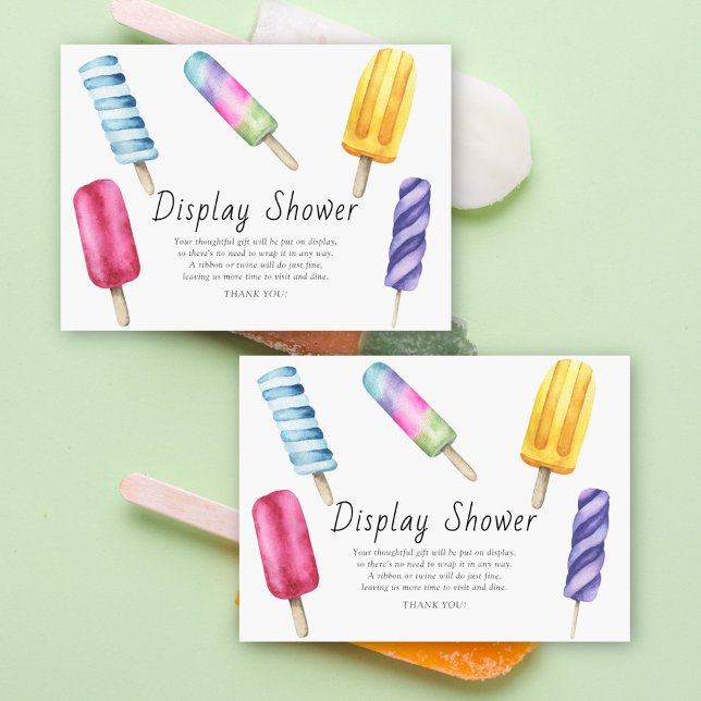 Popsicle baby shower display shower enclosure card (Creator Uploaded)