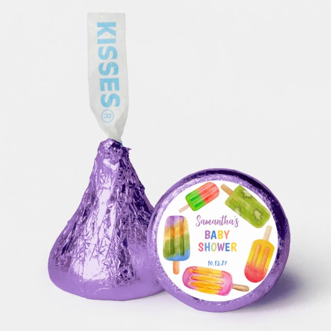 Popsicle baby shower Ice Cream summer party Hershey®'s Kisses® (Front)