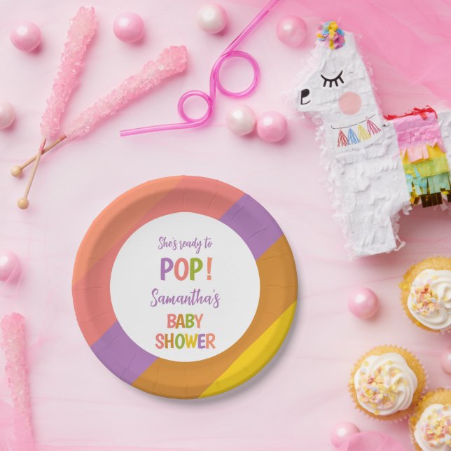Popsicle baby shower Ice Cream summer party Paper Plates (Party)