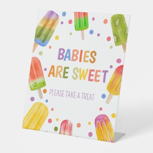 Popsicle baby shower Ice Cream summer party Pedestal Sign