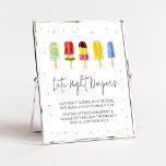 Popsicle Baby Shower Late Night Diapers Poster<br><div class="desc">Make your event special with this Neutral Baby Shower with our cute and lovely printable Late Night Diapers Sign featuring adorable Sweets Baby Shower theme. Download,  personalize,  and create lasting memories with this perfect touch for your joyous celebration!

BS785</div>