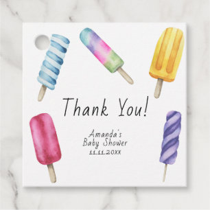 Popsicle Baby shower Thank You Favor Tags
