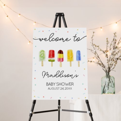 Popsicle Baby Shower Welcome Sign