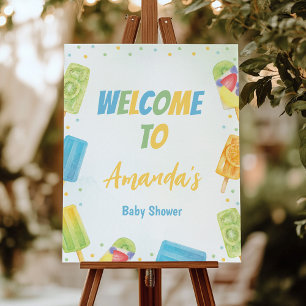 Popsicle Baby Shower Welcome Sign Summer Party