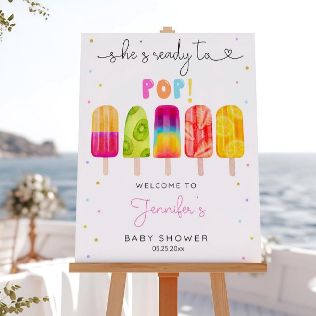 Popsicle Baby Shower Welcome Sign Template,EDITABL (Creator Uploaded)
