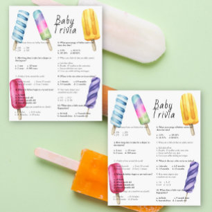 Popsicle - Baby Trivia Baby Shower Game