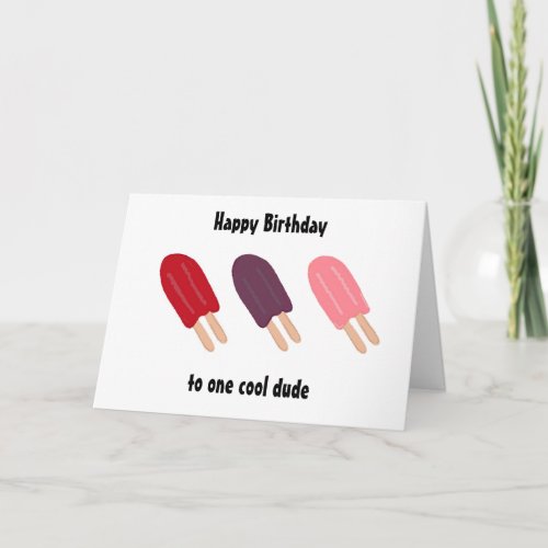 Popsicle Birthday Card