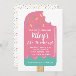 Popsicle Birthday Invitation