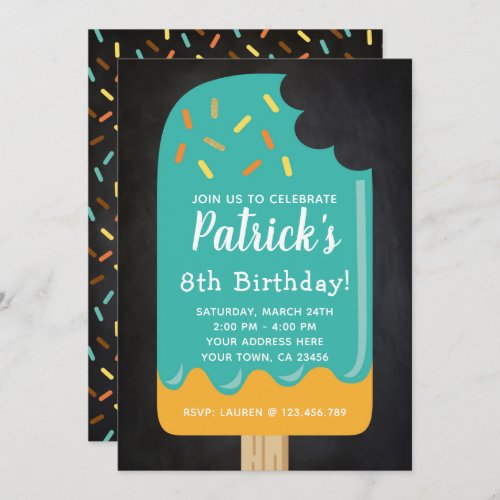 Popsicle Birthday Invitation