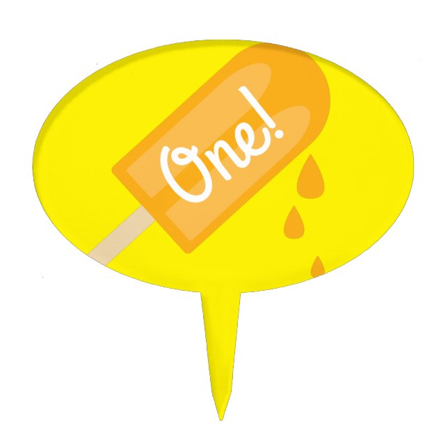 Popsicle Birthday Party Cake Topper (Front)