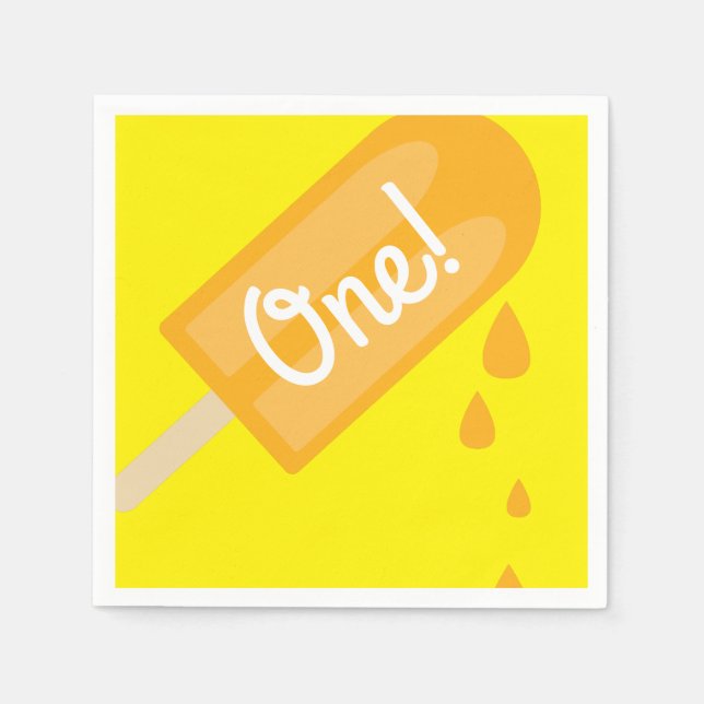 Popsicle Birthday Party Napkins (Front)