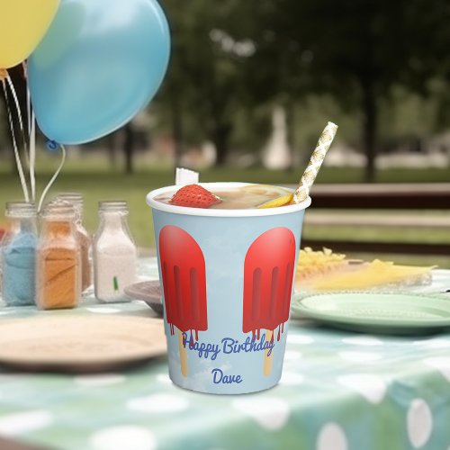 Popsicle Birthday Party Paper Cups