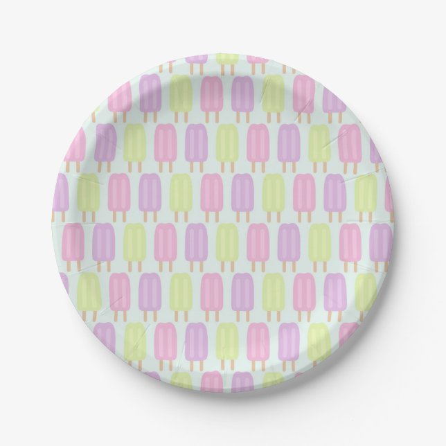 Popsicle Birthday Party Paper Plates (Front)