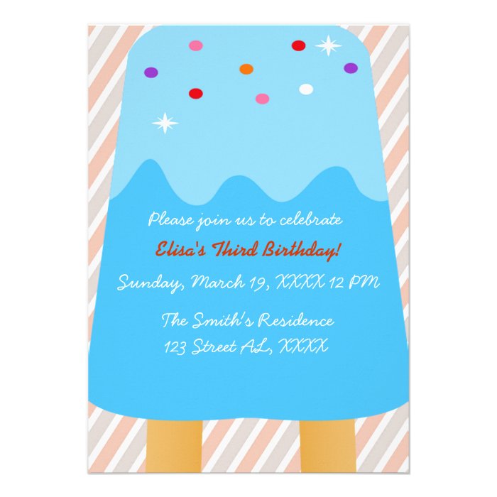 Popsicle Candyland Invitation