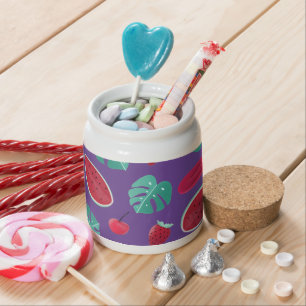 Popsicle, Cherry, Strawberry & Watermelon Leaves Candy Jar