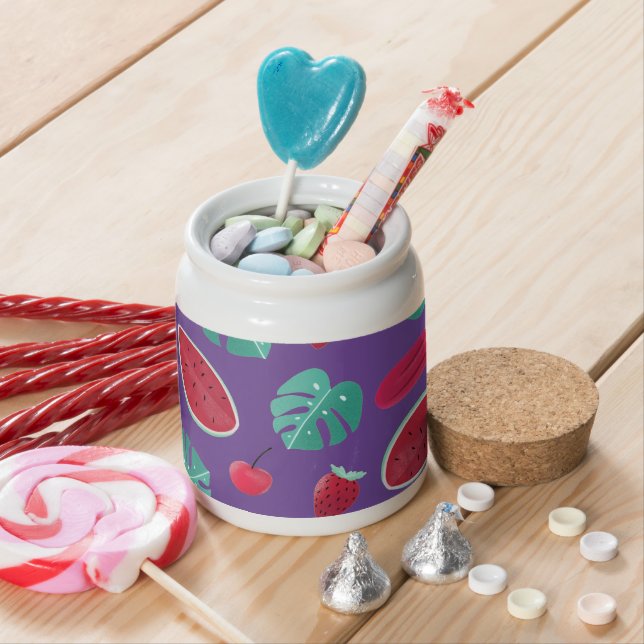 Popsicle, Cherry, Strawberry & Watermelon Leaves Candy Jar (In Situ)