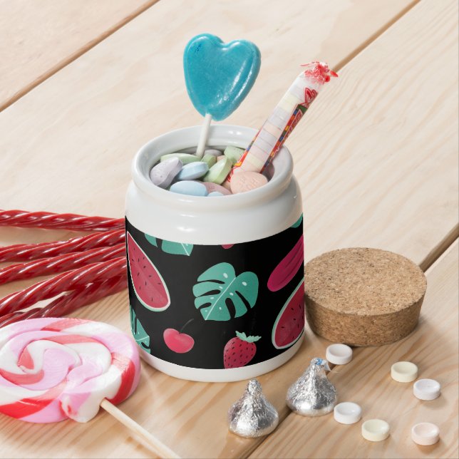 Popsicle, Cherry, Strawberry & Watermelon Leaves Candy Jar (In Situ)