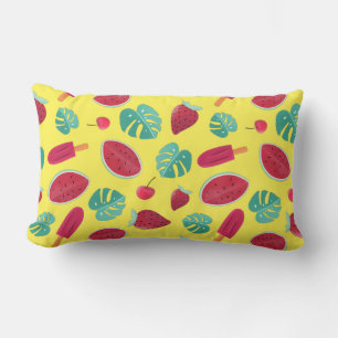 Popsicle, Cherry, Strawberry & Watermelon Lumbar Pillow