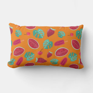 Popsicle, Cherry, Strawberry & Watermelon Lumbar Pillow