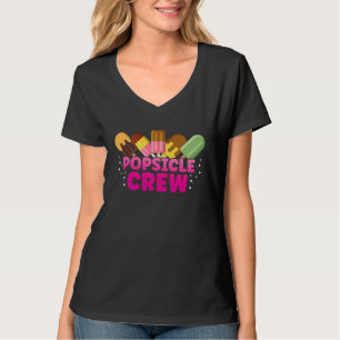 Popsicle Crew Ice Cream Frozen Snack Dessert Beach T-Shirt