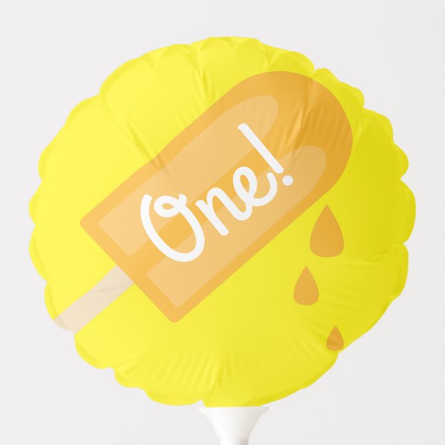 Popsicle Cute Summer 1st Birthday Party Theme Balloon (Front)