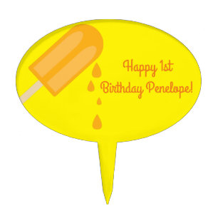 Popsicle Cute Summer 1st Birthday Party Theme Cake Topper