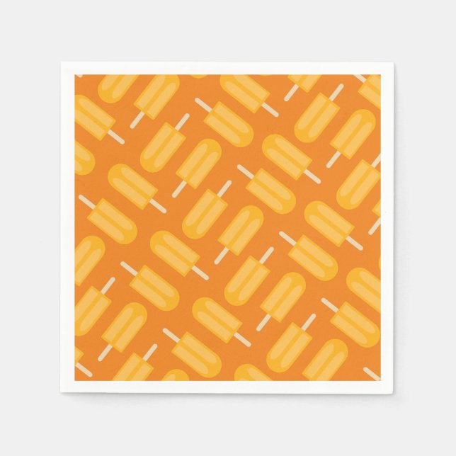 Popsicle Cute Summer 1st Birthday Party Theme Napkins (Front)