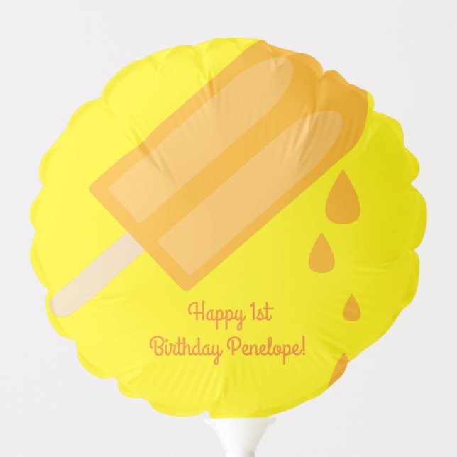 Popsicle Cute Summer Kid's Birthday Party Balloon (Front)