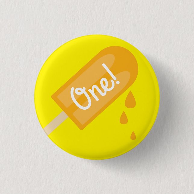 Popsicle Cute Summer Kid's Birthday Party Button (Front)