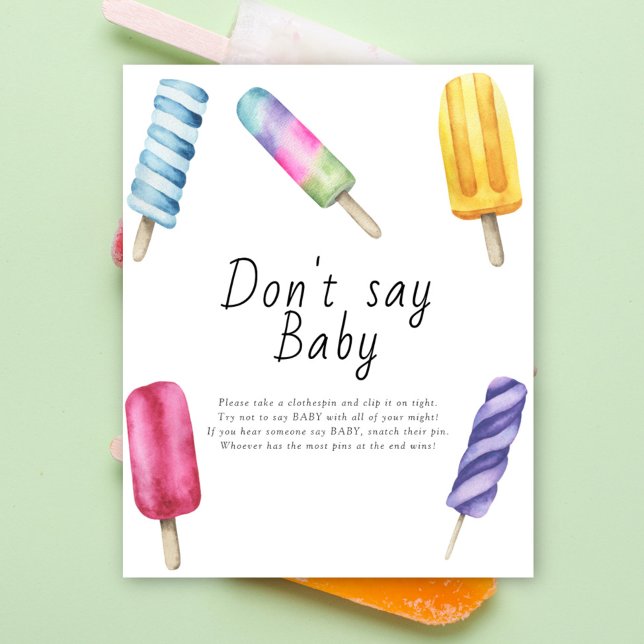 Popsicle - Don't say baby Poster (Creator Uploaded)