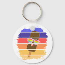 Popsicle Face Kawaii Glasses Colorful Keychain