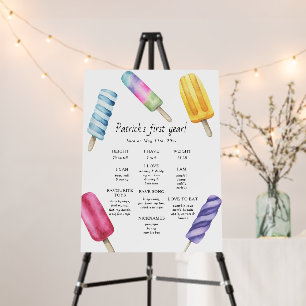 Popsicle First Birthday Milestone Birthday Foam Board