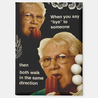 Popsicle Grandma Meme Awkward Goodbyes Funny Memes Magnet