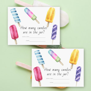 Popsicle - Guess how many candies game Enclosure Card