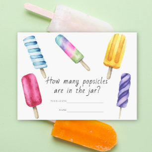Popsicle - Guess how many popsicles game Enclosure Card