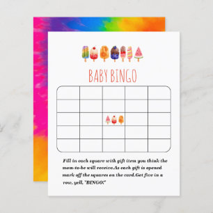 Popsicle Ice Cream baby shower bingo game
