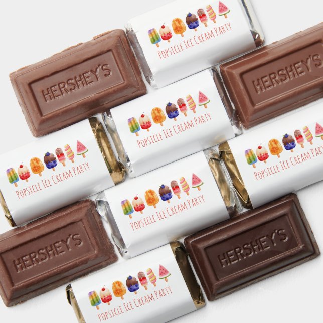 Popsicle Ice Cream Baby shower Hershey's Miniatures (Assorted)