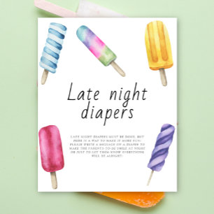Popsicle ice cream - Late night diapers game Poster