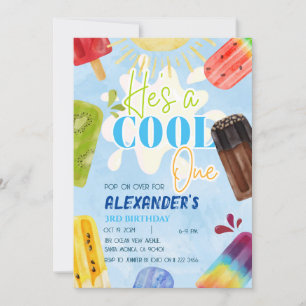 Popsicle Ice Cream Summer 1st 3rd 4th 5th 6th Boy Invitation