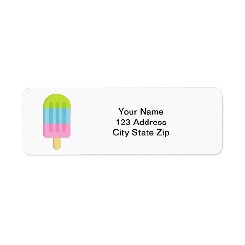 Popsicle ice lolly custom return address labels
