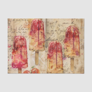 Popsicle ice lolly theme decoupage tissue paper