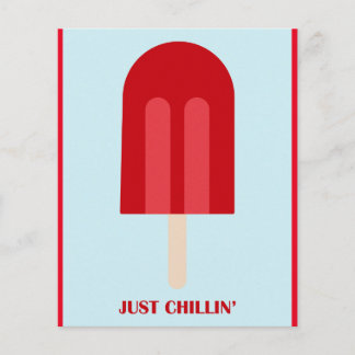 POPSICLE JUST CHILLING FUN SUMMER TREATS PUN MOTTO FLYER