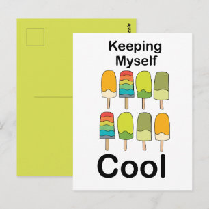 Popsicle Keeping Myself Cool Summer  Postcard