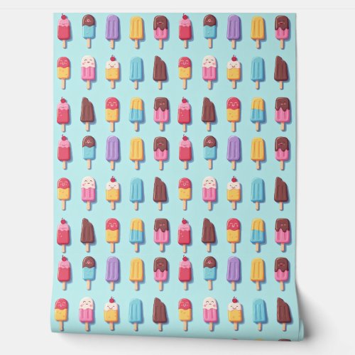 Popsicle Parade in Blue Ice Cream IV Wallpaper