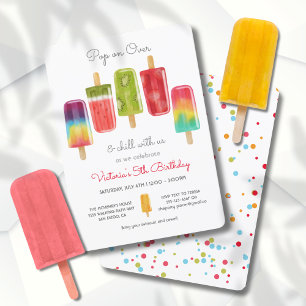 Popsicle Party Birthday Summer Invitation