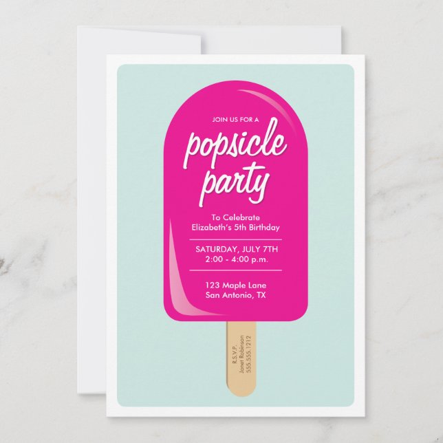 Popsicle Party Invitation (Front)