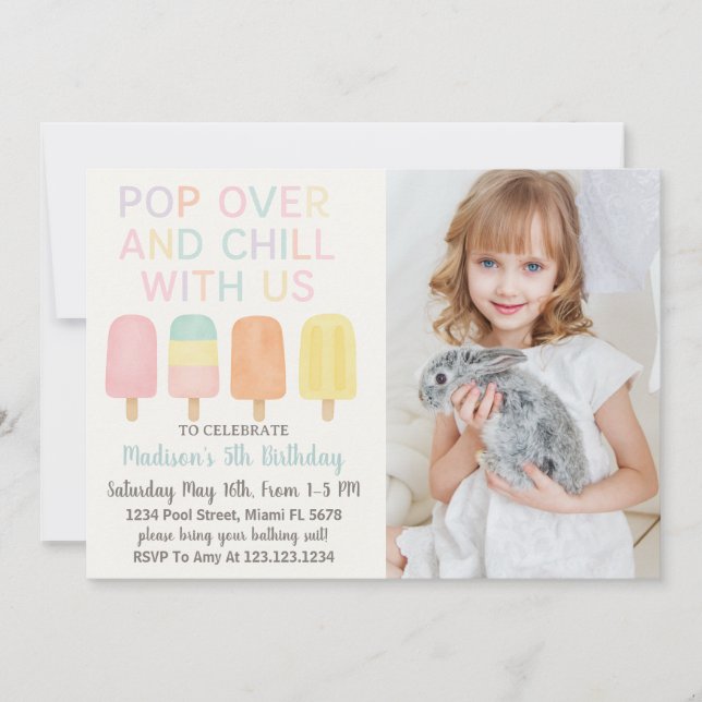 Popsicle Party Kids Birthday Invitation (Front)