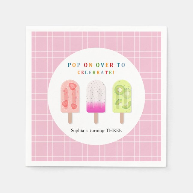 Popsicle Party Napkins (Front)