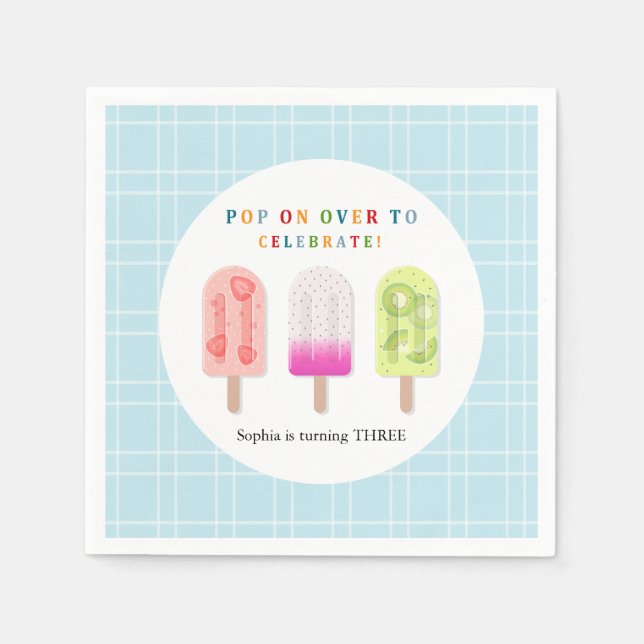 Popsicle Party Napkins (Front)