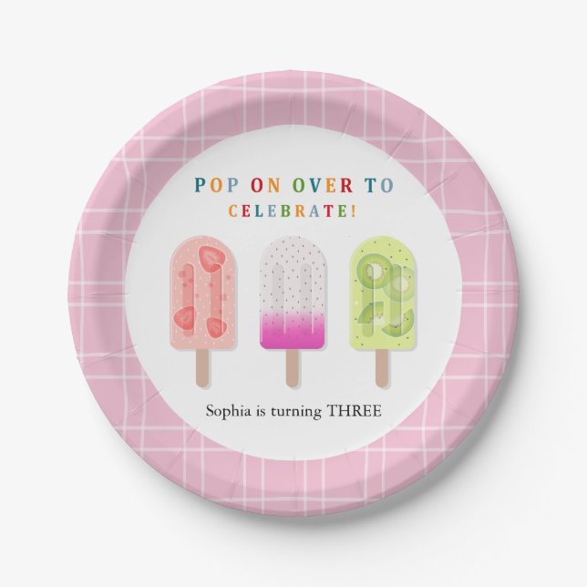 Popsicle Party Paper Plates (Front)